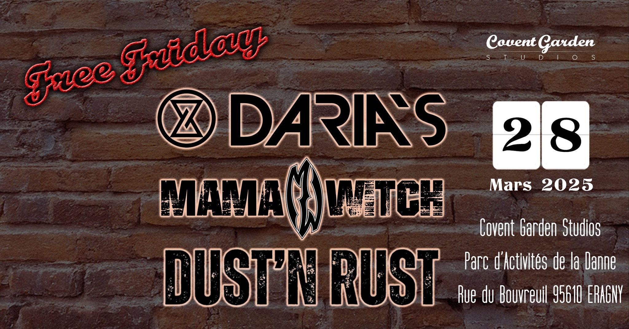 Affiche Free Friday : Daria's - Mama Witch - Dust'n Rust